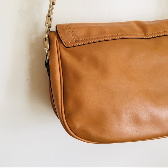 Reiss Tan Leather Chain Strap Shoulder Bag - Picture 8 of 14
